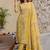Mirchi Fashion Women's Mustard Floral Print Pure Cotton Kurti With Pant & Dupatta Set