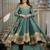Green rangoli crush  party  embroidery wear sharara suit set