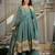 Green rangoli crush  party  embroidery wear sharara suit set