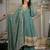 Green rangoli crush  party  embroidery wear sharara suit set