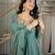 Green rangoli crush  party  embroidery wear sharara suit set