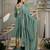 Green rangoli crush  party  embroidery wear sharara suit set