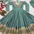 Green rangoli crush  party  embroidery wear sharara suit set