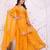 Yellow fandy silk  party  embroidery wear sharara suit set