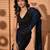 Embellished sequinned  heavy work georgette saree with unstitched blouse