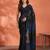 Embellished sequinned  heavy work georgette saree with unstitched blouse