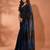 Embellished sequinned  heavy work georgette saree with unstitched blouse