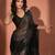 Embellished sequinned  heavy work georgette saree with unstitched blouse