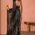 Embellished sequinned  heavy work georgette saree with unstitched blouse