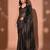 Embellished sequinned  heavy work georgette saree with unstitched blouse