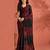 Embellished sequinned  heavy work georgette saree with unstitched blouse