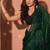 Embellished sequinned  heavy work georgette saree with unstitched blouse