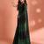 Embellished sequinned  heavy work georgette saree with unstitched blouse