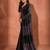 Embellished sequinned  heavy work georgette saree with unstitched blouse
