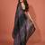 Embellished sequinned  heavy work georgette saree with unstitched blouse