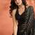 Embellished sequinned  heavy work georgette saree with unstitched blouse