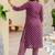 Mirchi Fashion Women's Magenta Batik Block Print Pure Cotton Kurti With Pant & Dupatta Set