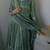 Green crepe silk  party  embroidery wear anarkali  suit set