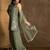 Mehendi chinon heavy thread embroidery work kurta palazzo set