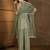 Mehendi chinon heavy thread embroidery work kurta palazzo set
