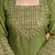 Mehendi crunchy heavy thread embroidery work kurta pant set