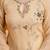 Cream crunchy heavy thread embroidery work kurta palazzo set