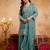 Blue fandy heavy thread embroidery work kurta palazzo set