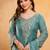 Blue fandy heavy thread embroidery work kurta palazzo set