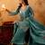 Blue fandy heavy thread embroidery work kurta palazzo set