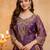 Wine fandy heavy thread embroidery work kurta palazzo set