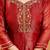 Rust crunchy heavy thread embroidery work kurta palazzo set