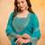 Sky blue crunchy heavy thread embroidery work kurta pant set