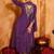 Purple vichitra silk heavy thread embroidery work kurta pant set