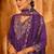 Purple vichitra silk heavy thread embroidery work kurta pant set
