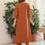Brown rayon slub printed kurta pant set