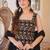 Black silk blend heavy thread embroidery work kurta palazzo set