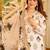 Off white rayon slub printed kurta pant set