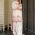 Off white khadi cotton printed kurta palazzo set