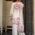 Off white khadi cotton printed kurta palazzo set