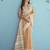 peach linen saree with blouse