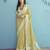 lemon linen saree with blouse