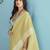 lemon linen saree with blouse