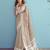 beige linen saree with blouse