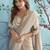 beige linen saree with blouse