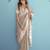 beige linen saree with blouse