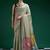 Sage cotton silk printed saree with blouse