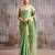 green tissue saree with blouse