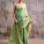 green tissue saree with blouse