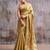 golden tissue saree with blouse