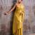 yellow tissue saree with blouse